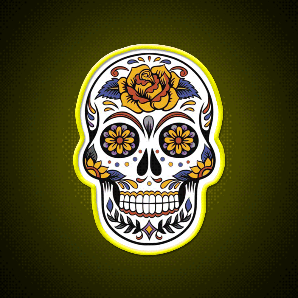 Desperados Skull Design Beer Bar Decor Led Neon Sign Rgb Color - Custom LED neon sign front view