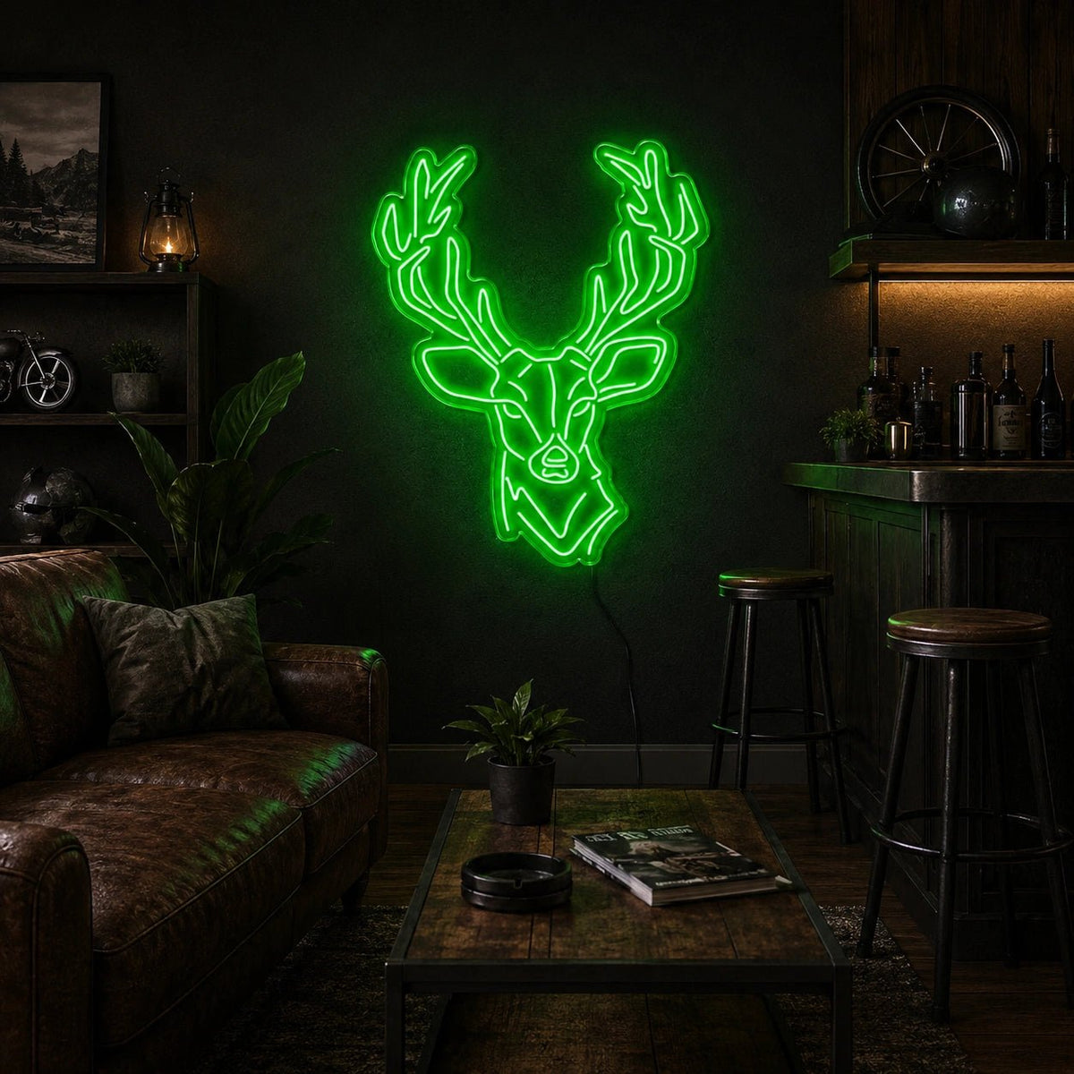Detailed Buck Head LED Neon Sign - Shineneon