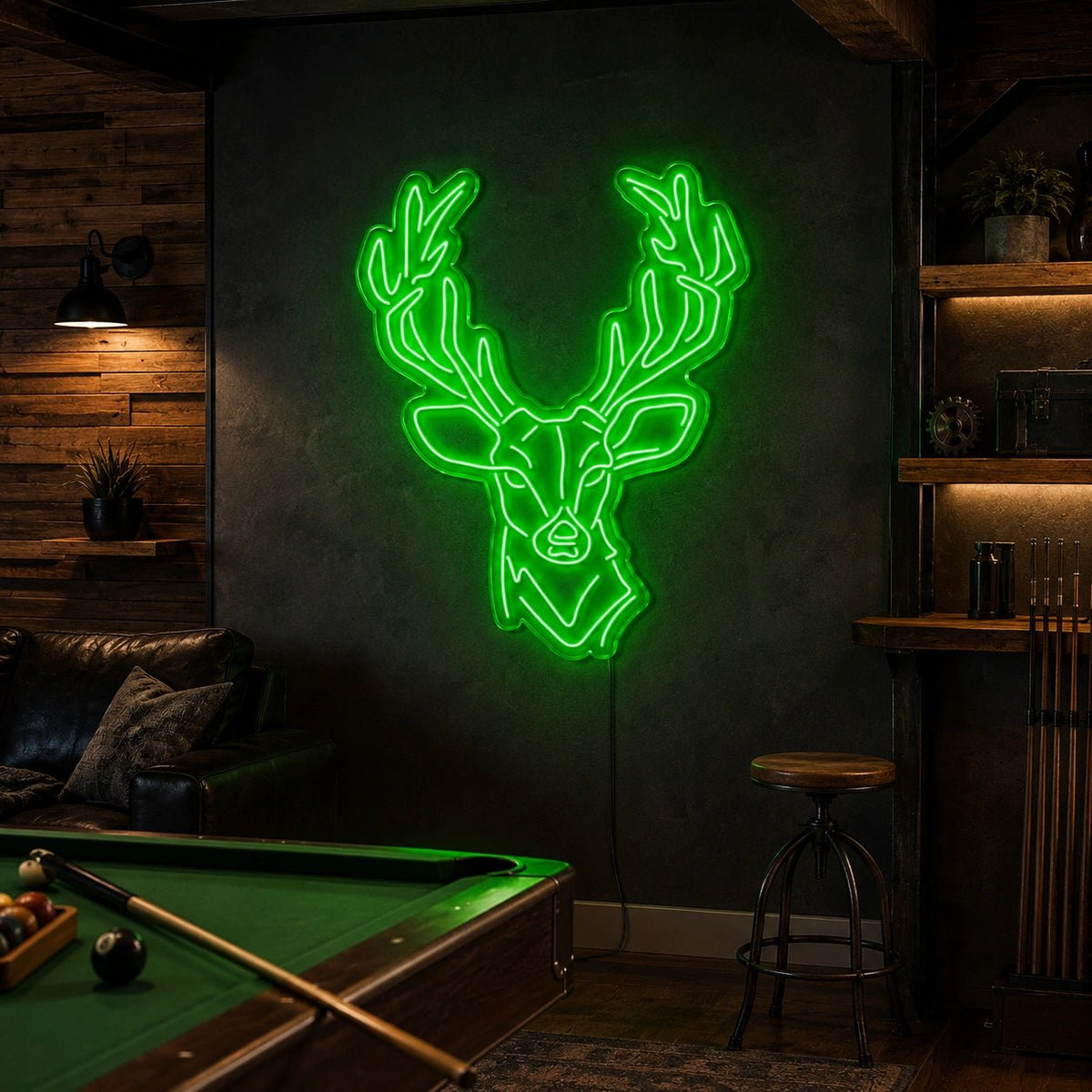 Detailed Buck Head LED Neon Sign - Shineneon