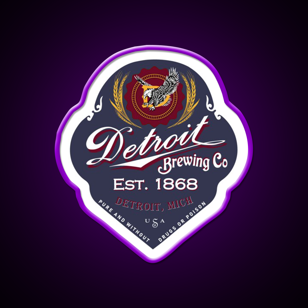 Detroit Brewing Company Beer Bar Decor Led Neon Sign Rgb Color - LED neon sign view 9