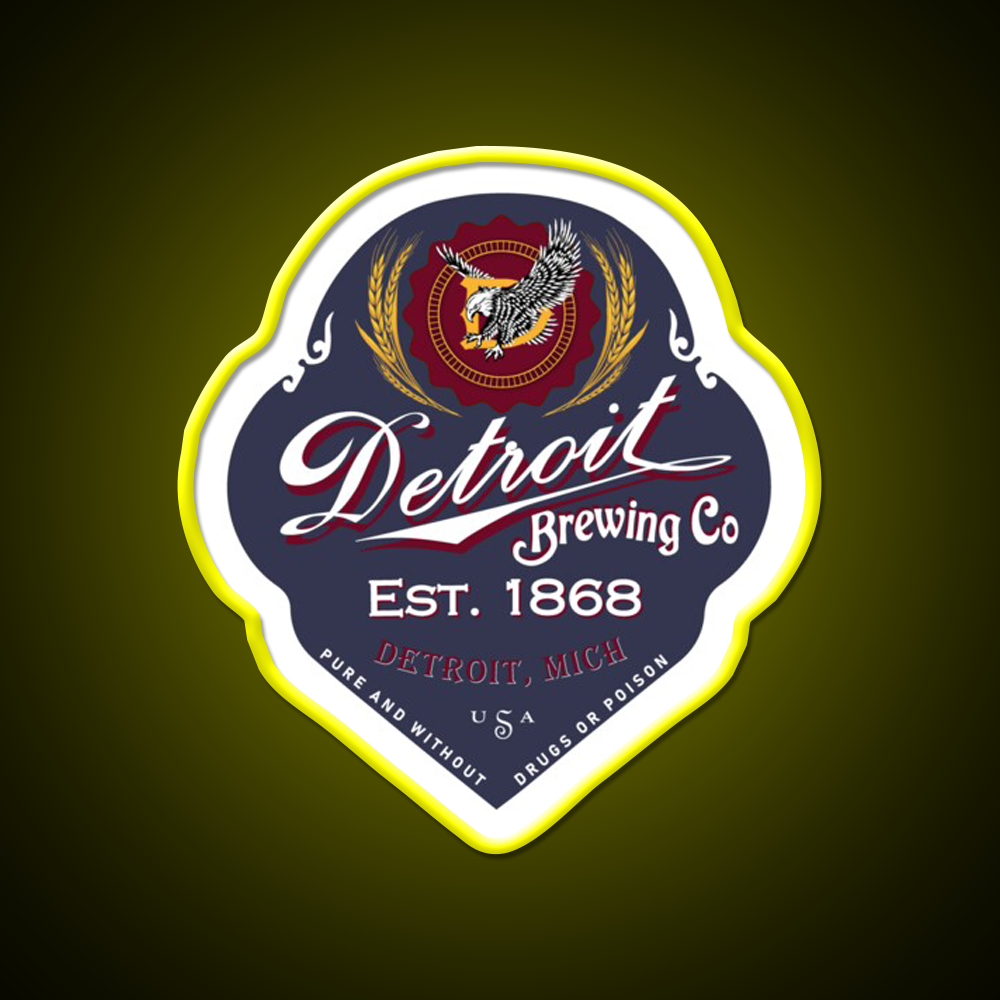 Detroit Brewing Company Beer Bar Decor Led Neon Sign Rgb Color - LED neon sign view 7