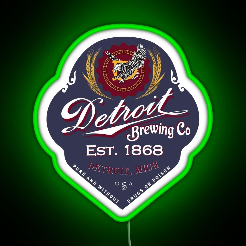 Detroit Brewing Company Rgb Led Neon Sign Pop Wall Art - Shineneon