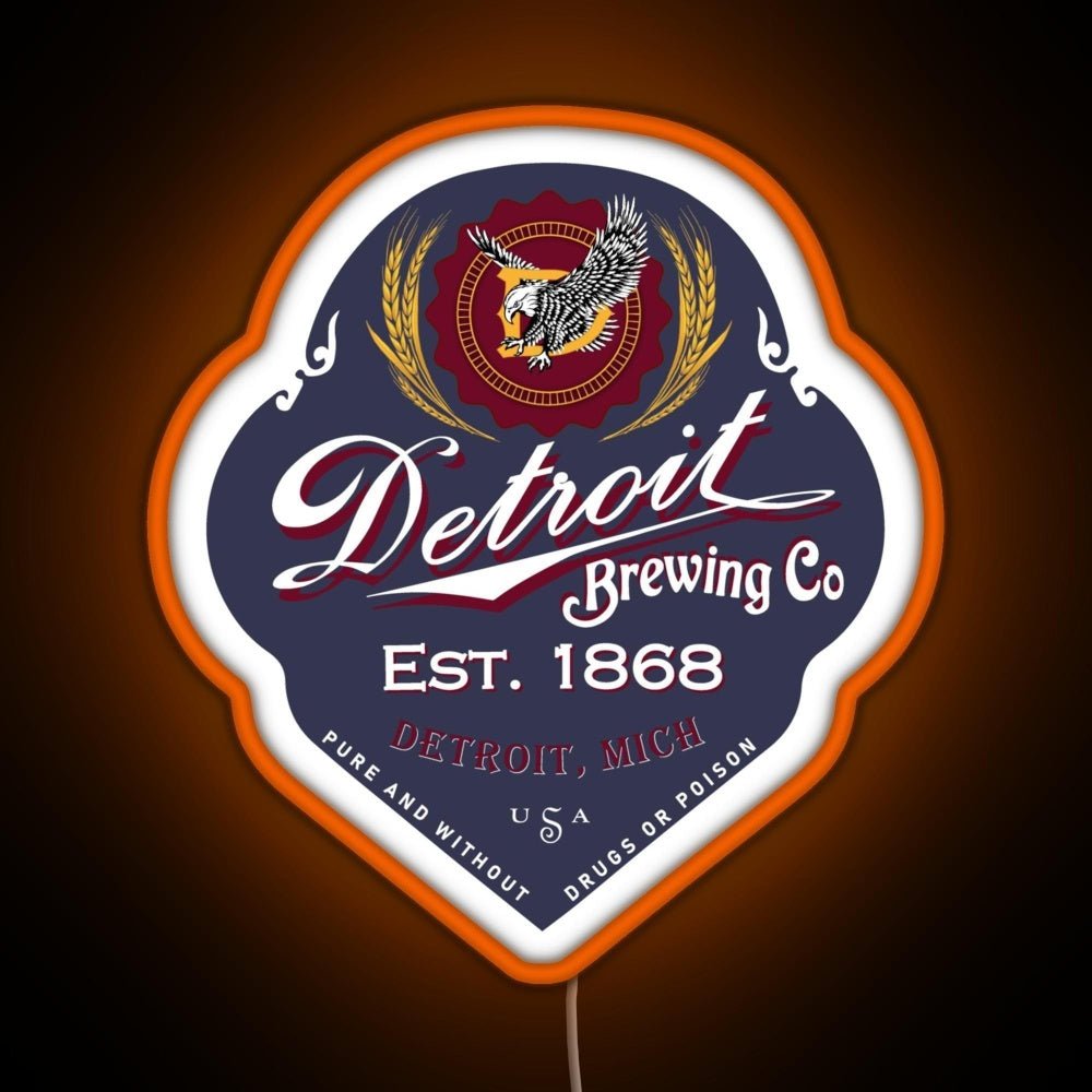 Detroit Brewing Company Rgb Led Neon Sign Pop Wall Art - Shineneon