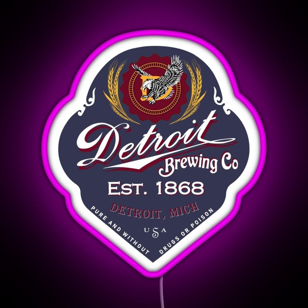 Detroit Brewing Company Rgb Led Neon Sign Pop Wall Art - Shineneon