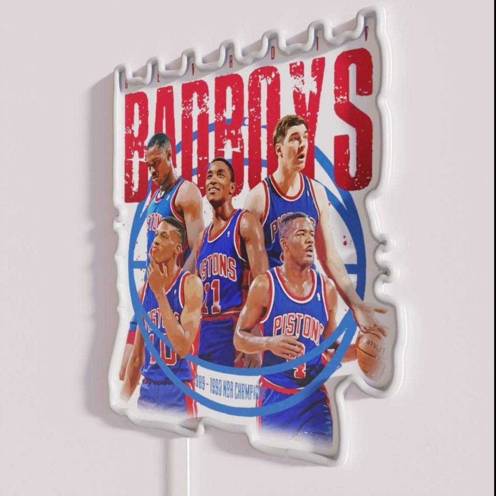 Detroit Pistons Bad Boys Rgb Led Neon Sign - Shineneon