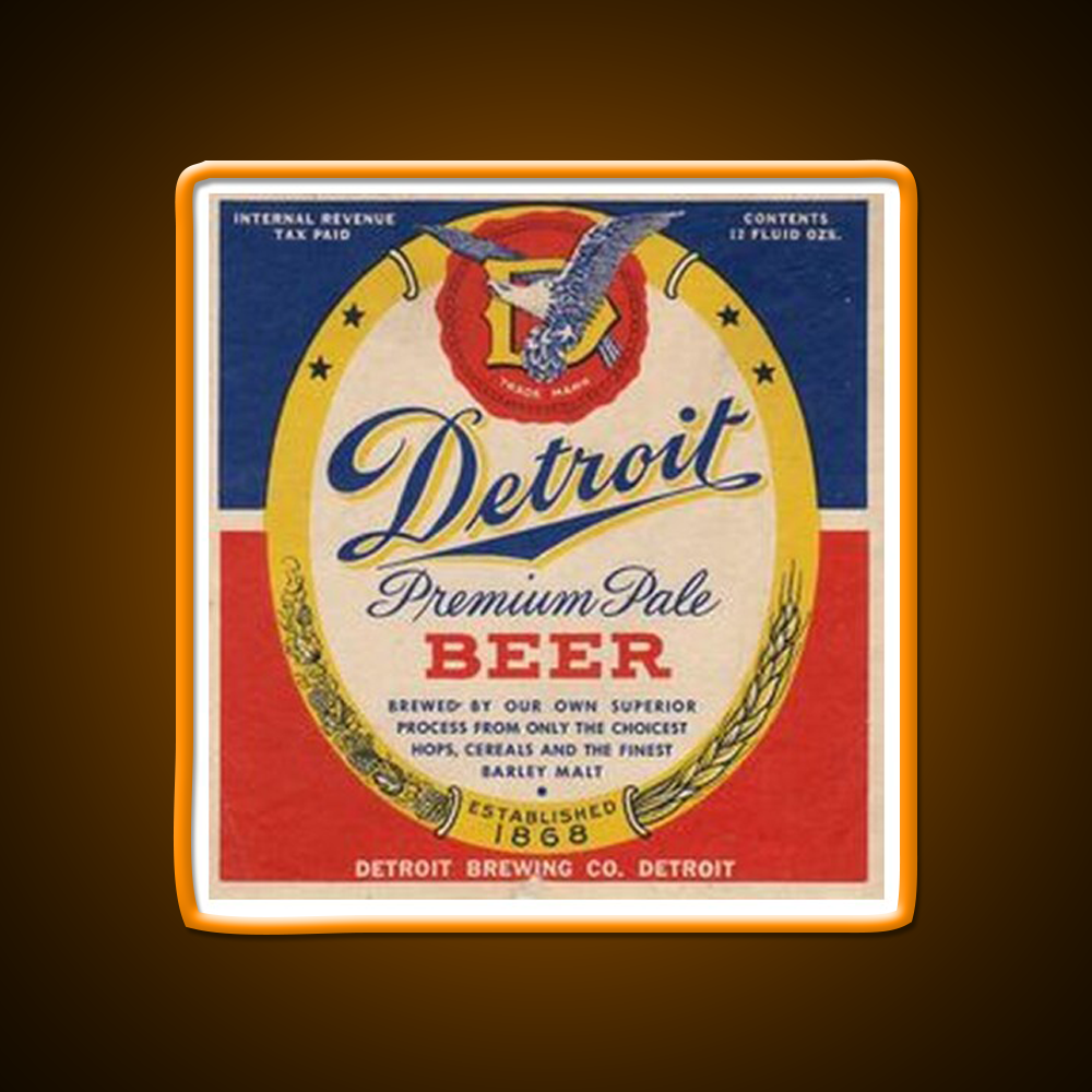 Detroit Premium Pale Beer Bar Decor Led Neon Sign Rgb Color - LED neon sign view 6