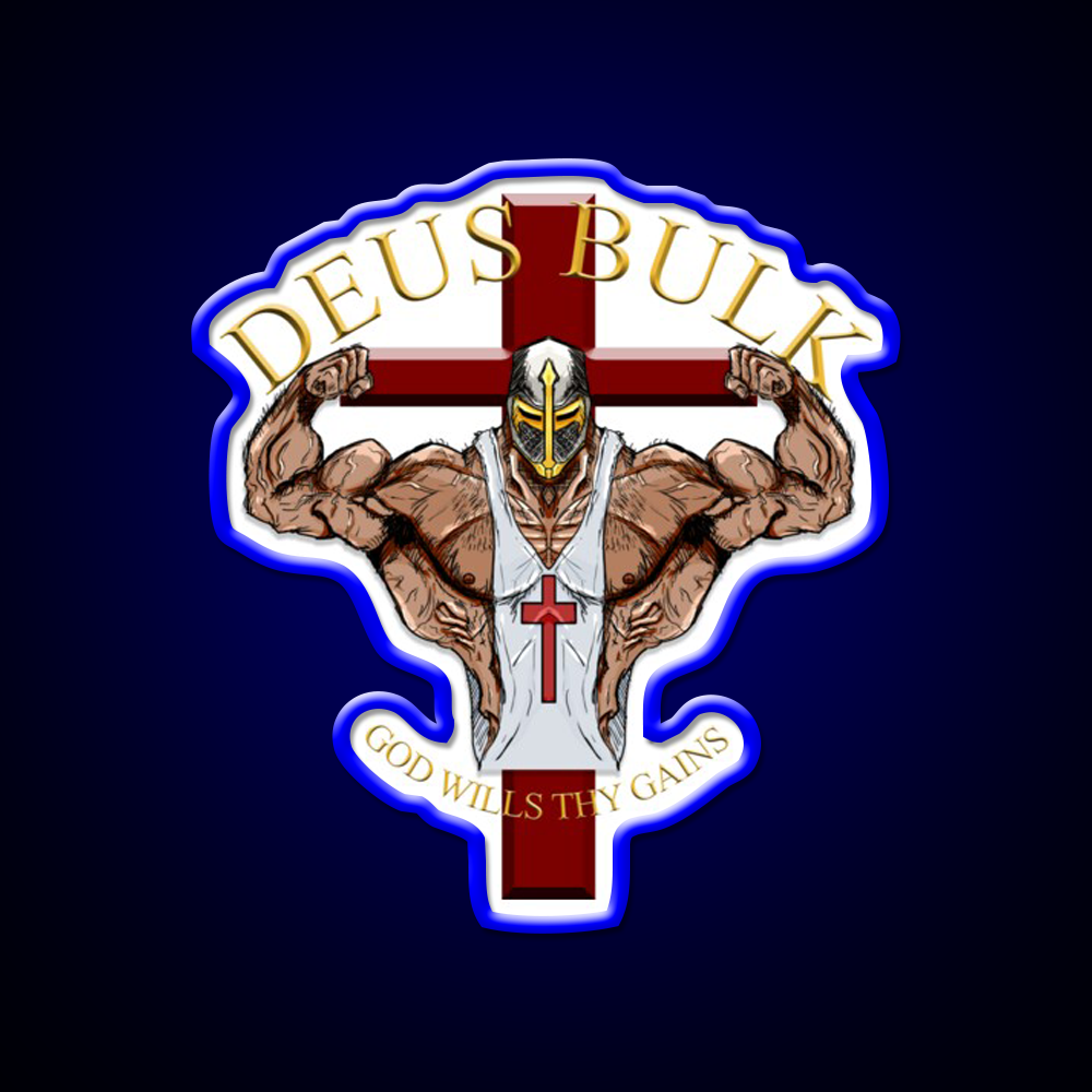 Deus Bulk God Wills Thy Gains Gym Fitness Led Neon Sign Rgb Color