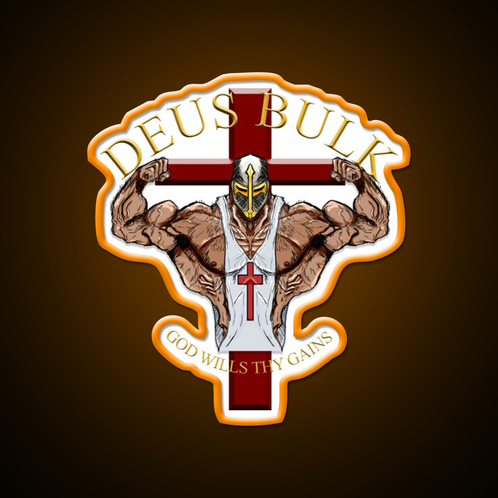 Deus Bulk God Wills Thy Gains Gym Fitness Led Neon Sign Rgb Color