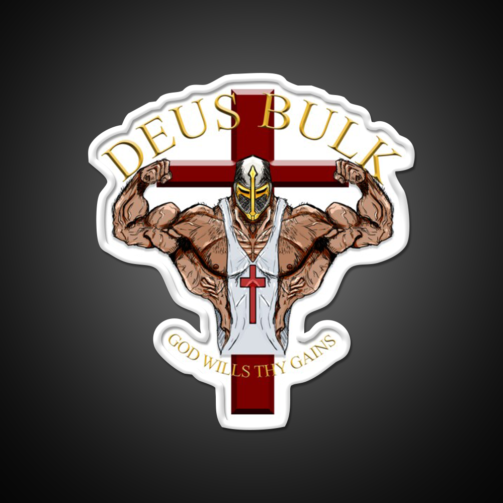 Deus Bulk God Wills Thy Gains Gym Fitness Led Neon Sign Rgb Color