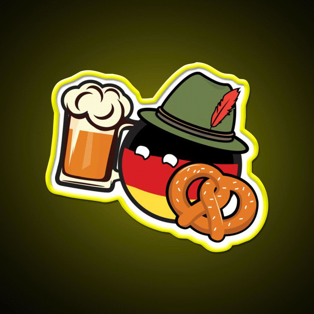 Deutschland Beer Bar Decor Led Neon Sign Rgb Color - Custom LED neon sign front view