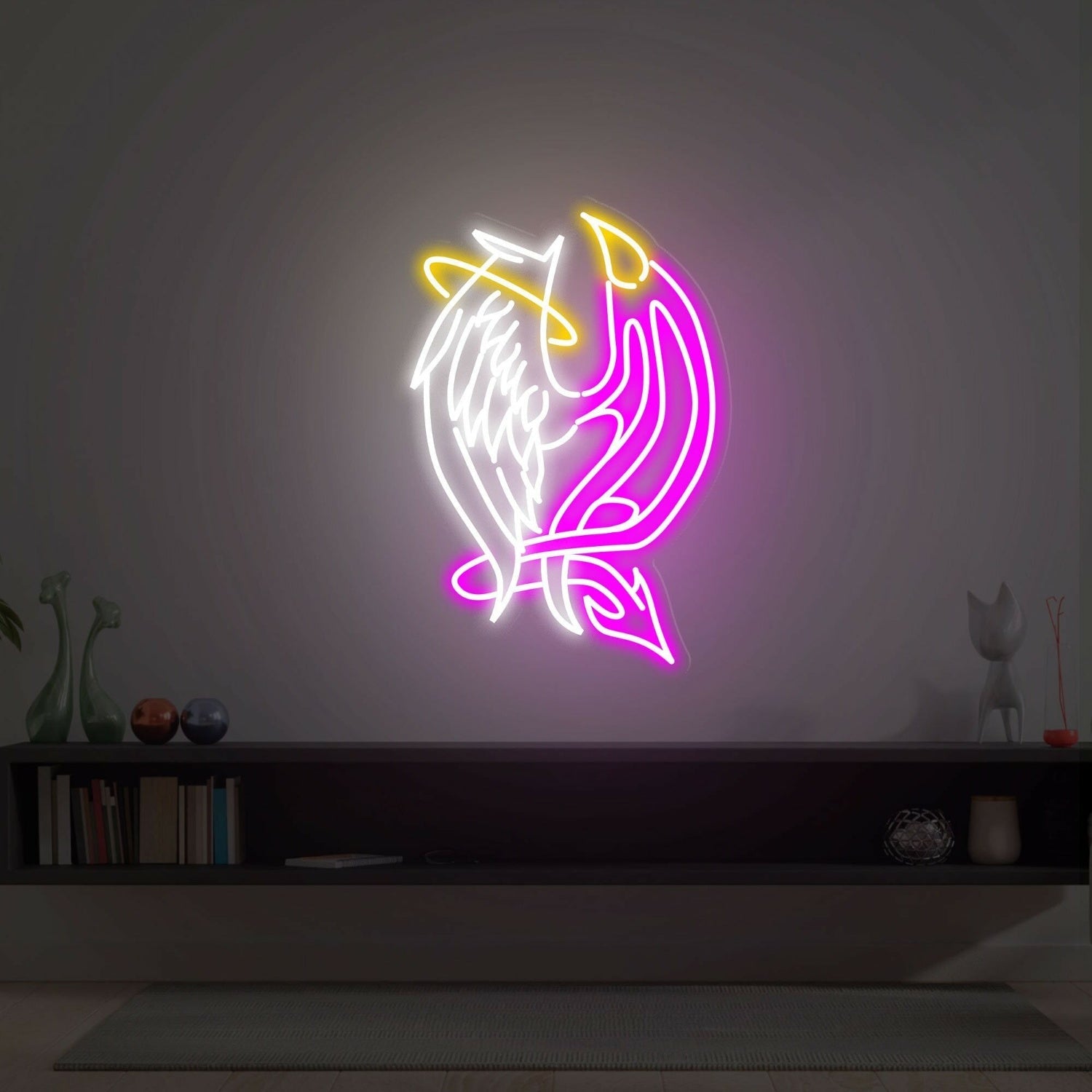 Devil And Angel Led Neon Sign Led Neon Light For Bar - Shineneon