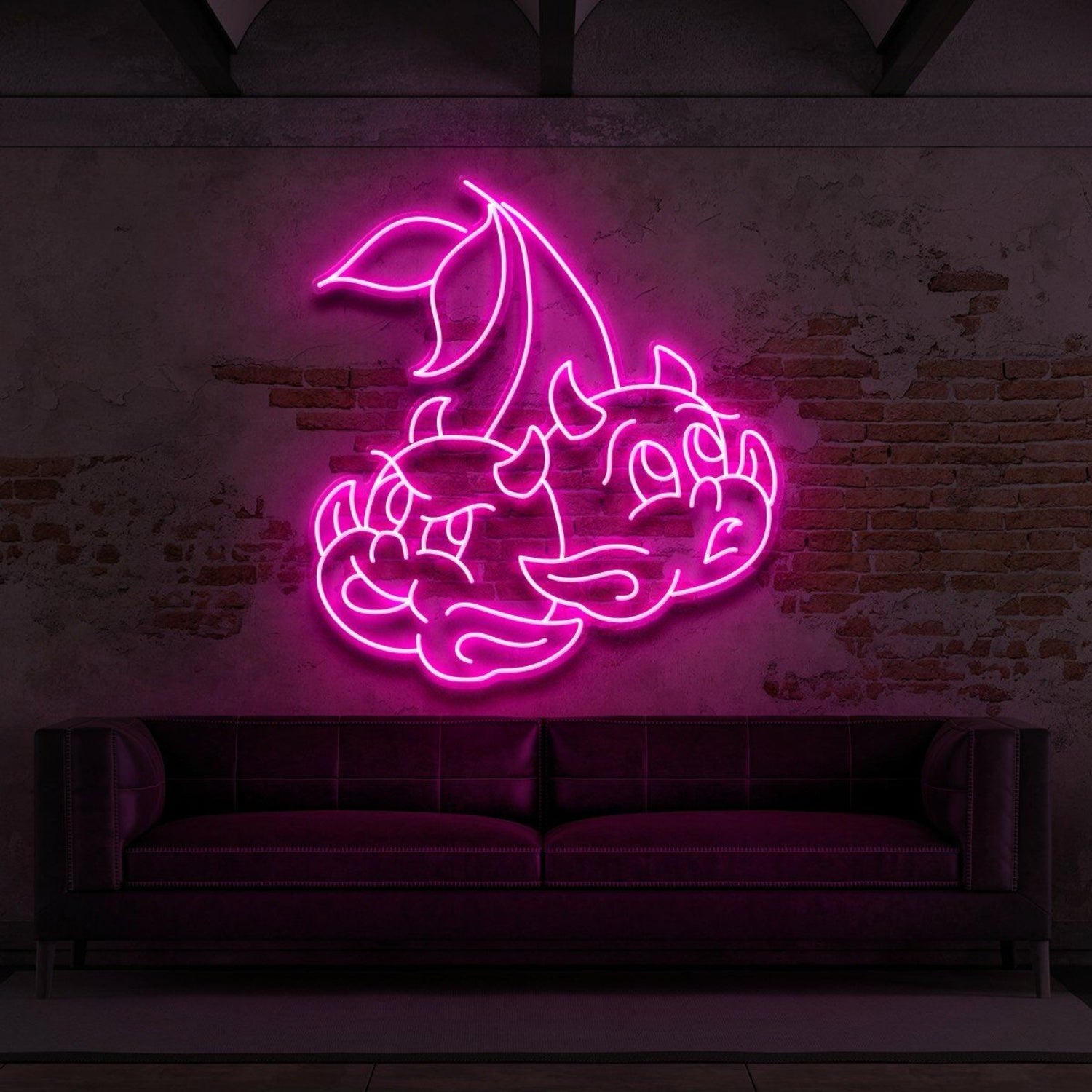 Devil Cherries For Tattoo Studio Led Neon Sign For Edgy And Artistic Spaces | Shineneon