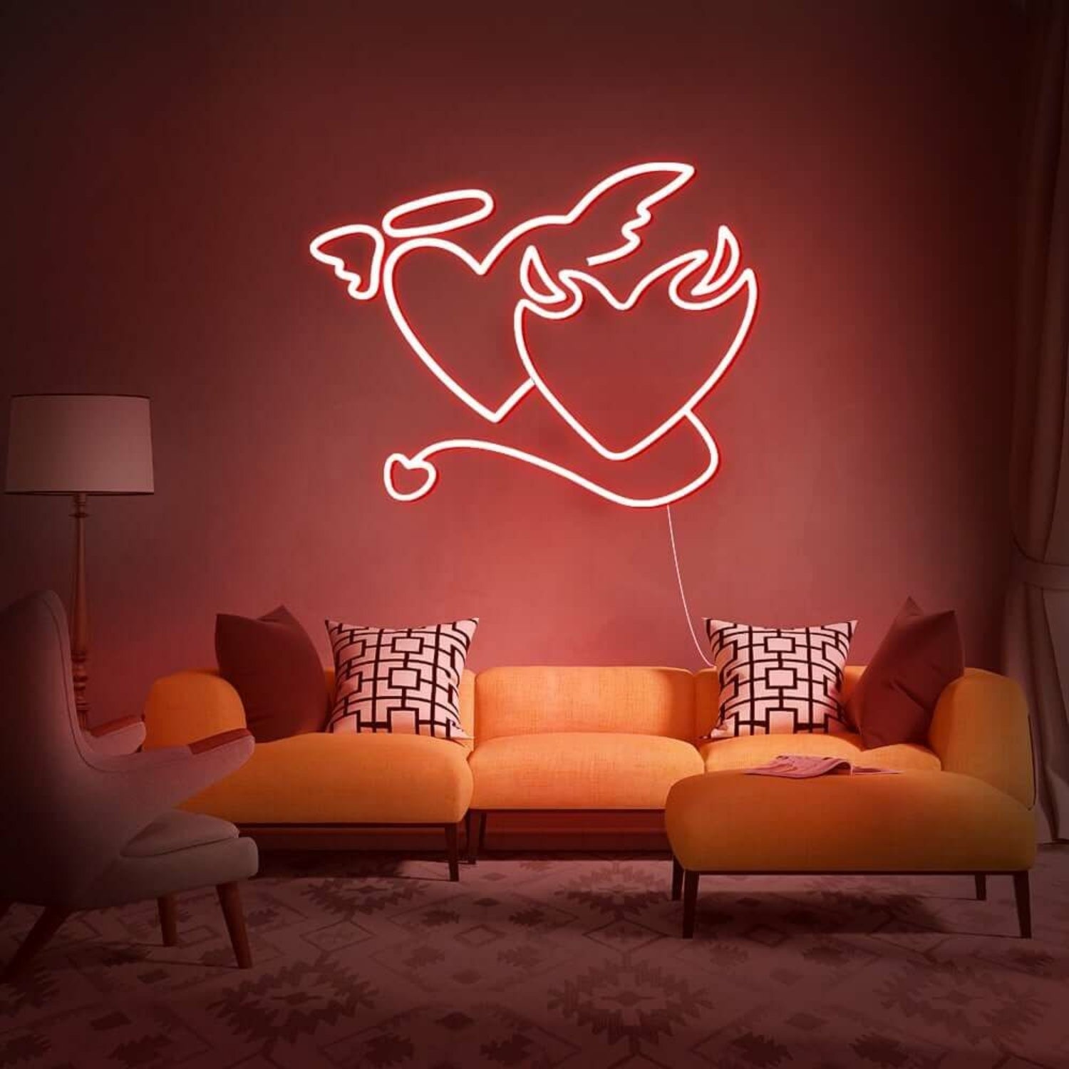 Devil Hearts Neon Sign | Shineneon