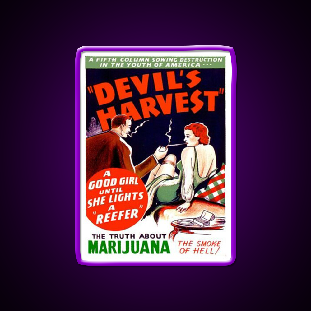 Devils Harvest Hemp Inspired Green Leaf Led Neon Sign 420 Neon Decor Rgb Color - LED neon sign view 9