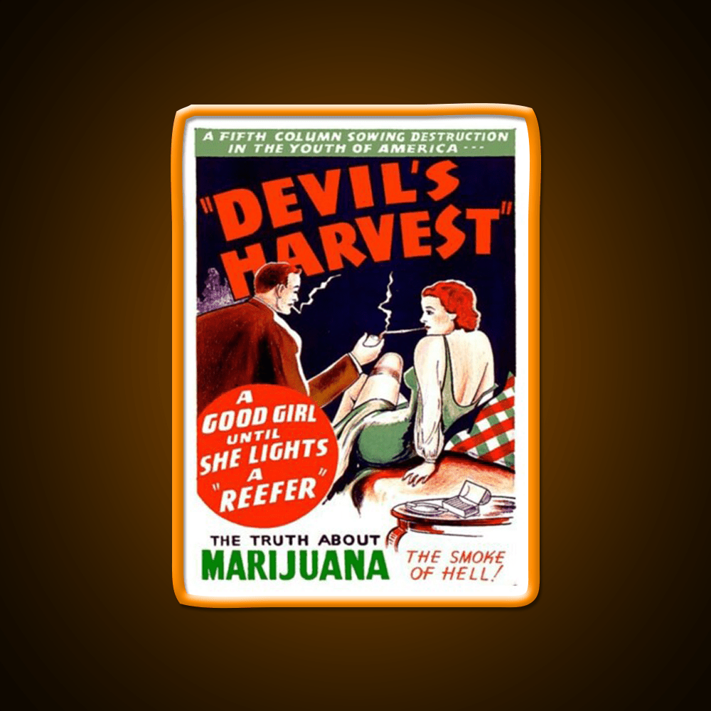 Devils Harvest Hemp Inspired Green Leaf Led Neon Sign 420 Neon Decor Rgb Color - Shineneon