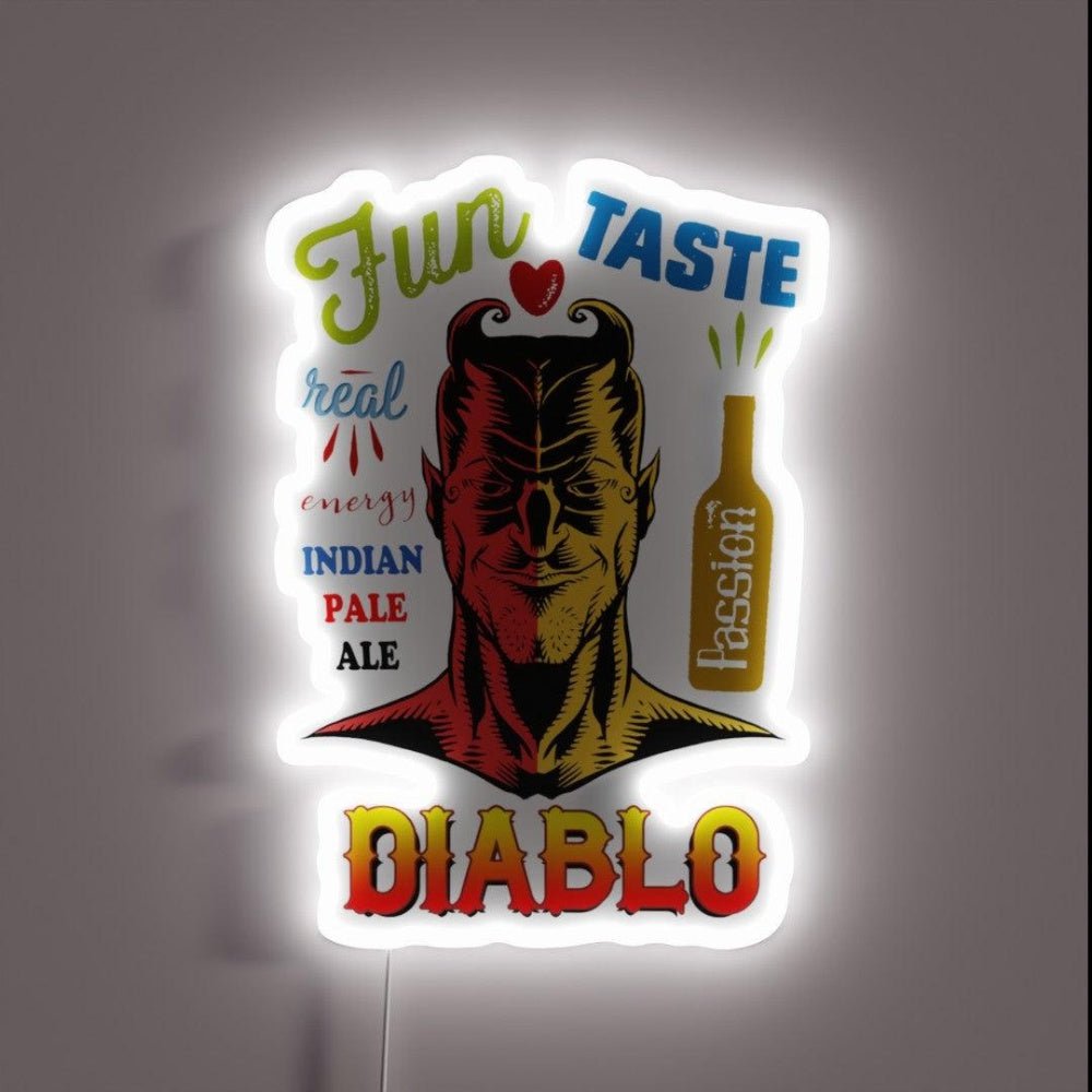 Diablo Indian Pale Ale Beer Rgb Led Neon Sign - Shineneon