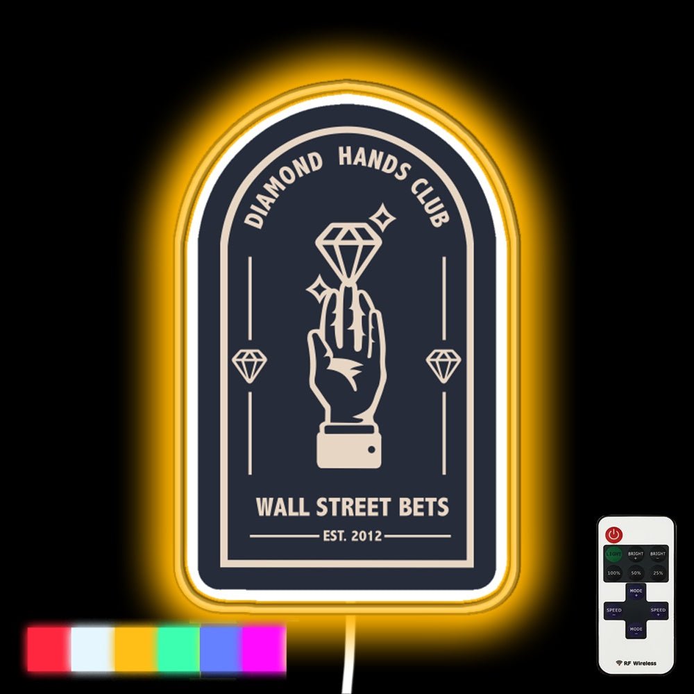 Diamond Hands Club Wall Street Bets Market Led Neon Sign - Shineneon