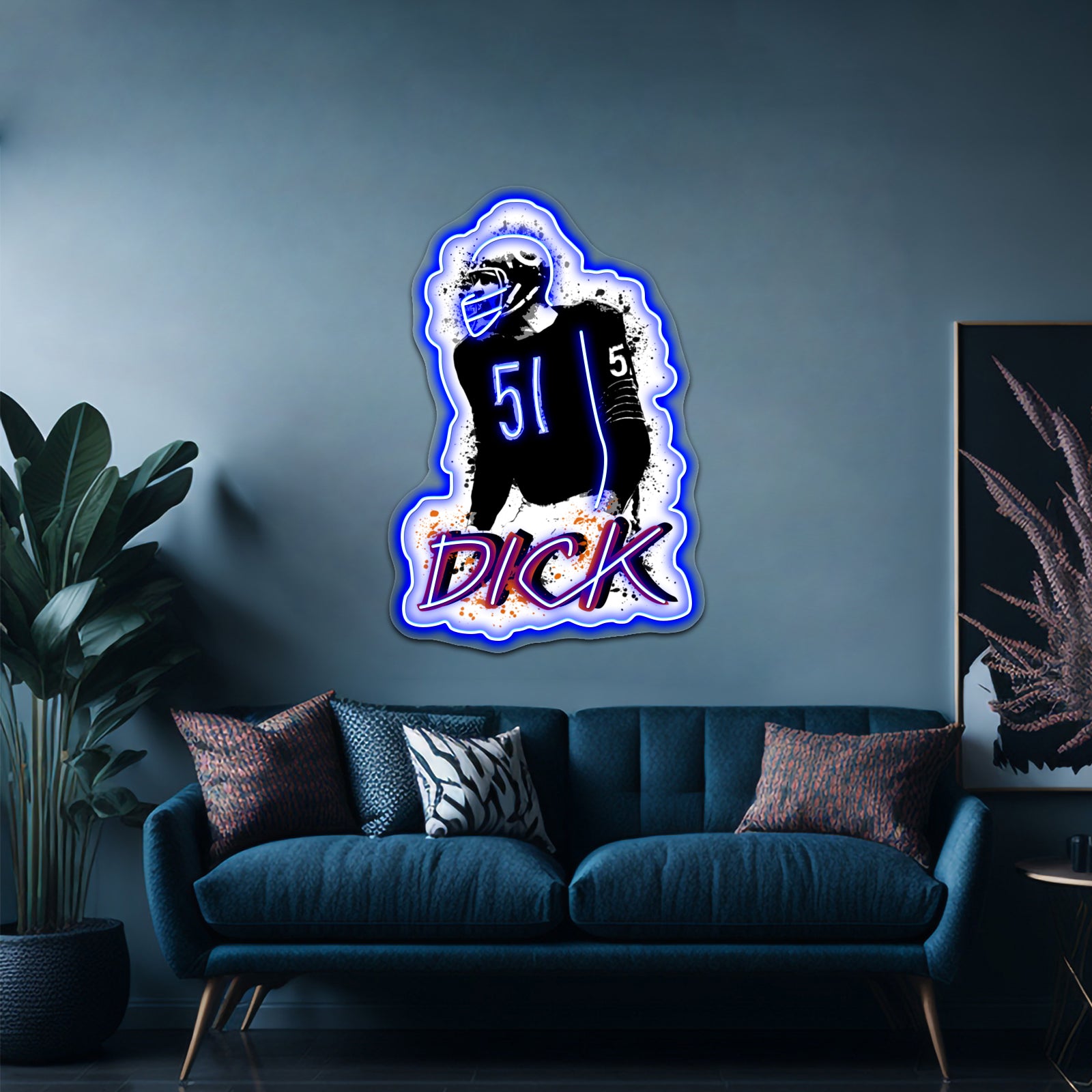 Dick Butkus Artwork Affordable Custom Neon Signs - LED neon sign view 5