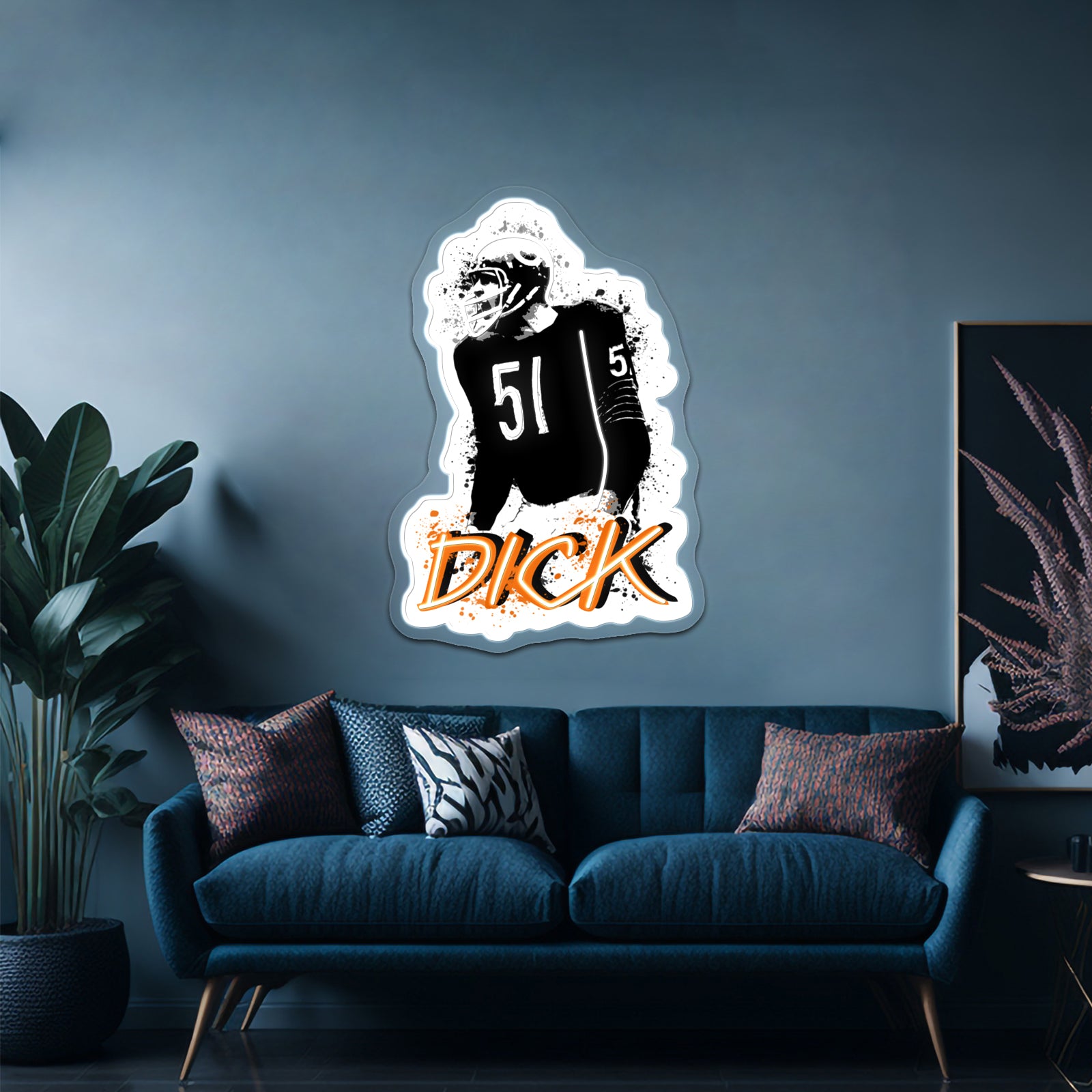 Dick Butkus Artwork Affordable Custom Neon Signs - LED neon sign view 8