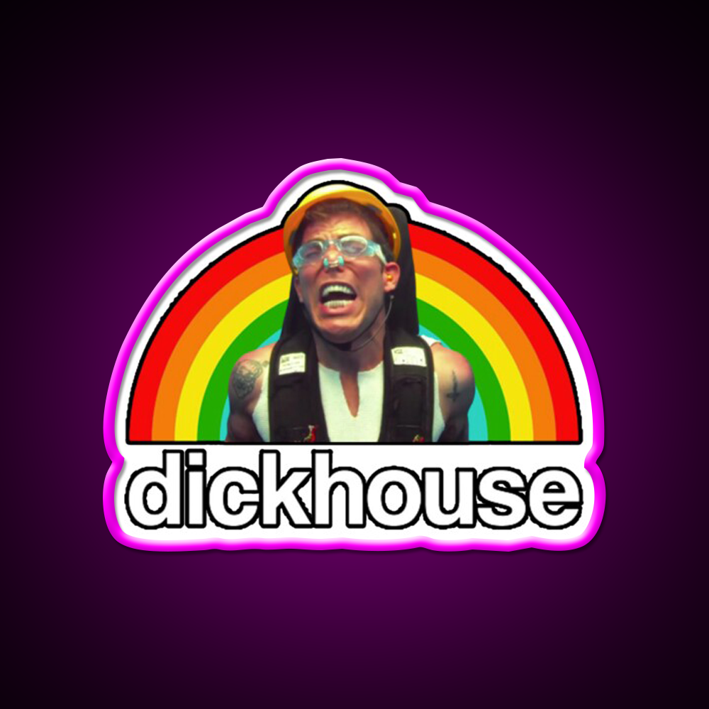 Dickhouse Steve O Poo Cocktail Bar Decor Led Neon Sign Rgb Color - Neon sign mounted on wall in room