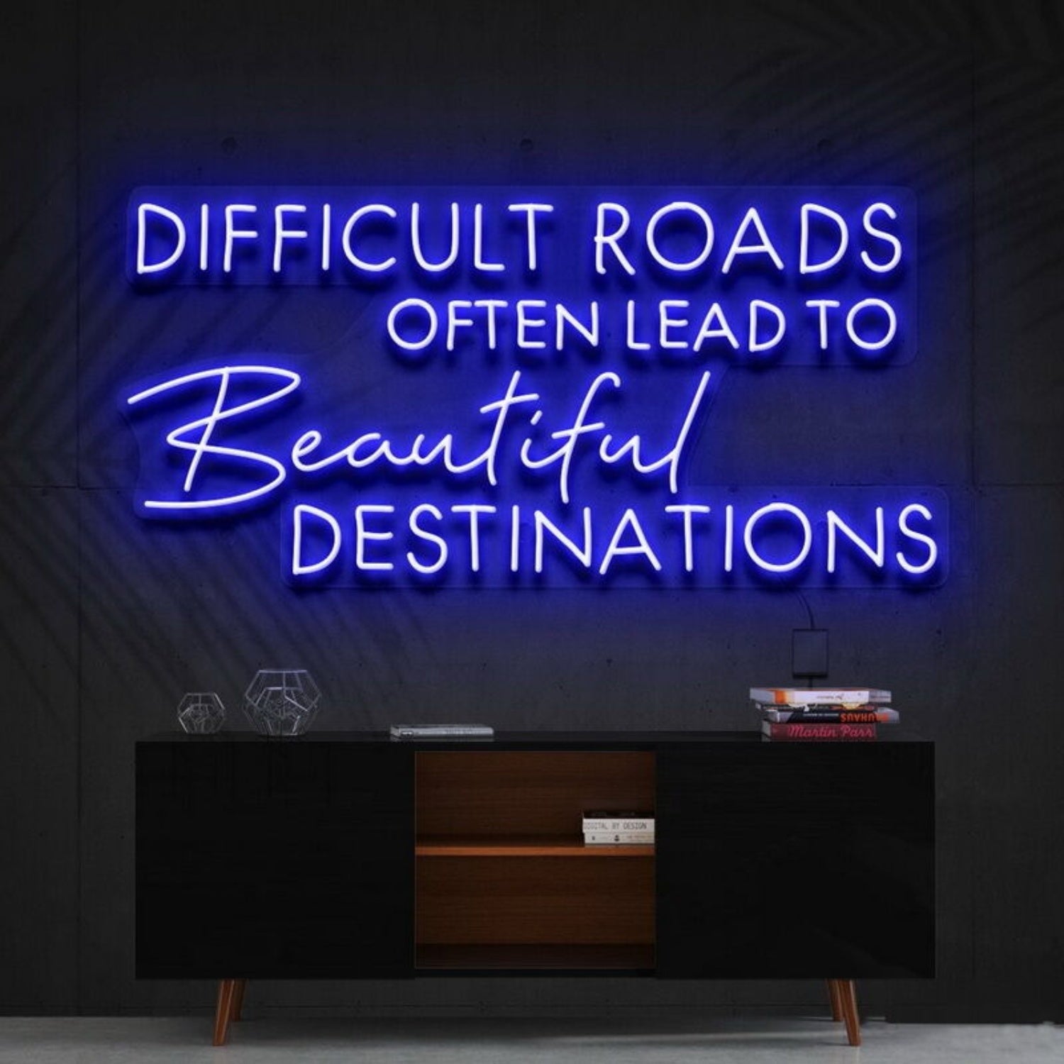 Difficult Roads Lead To Beautiful Destinations Led Neon Sign - Shineneon