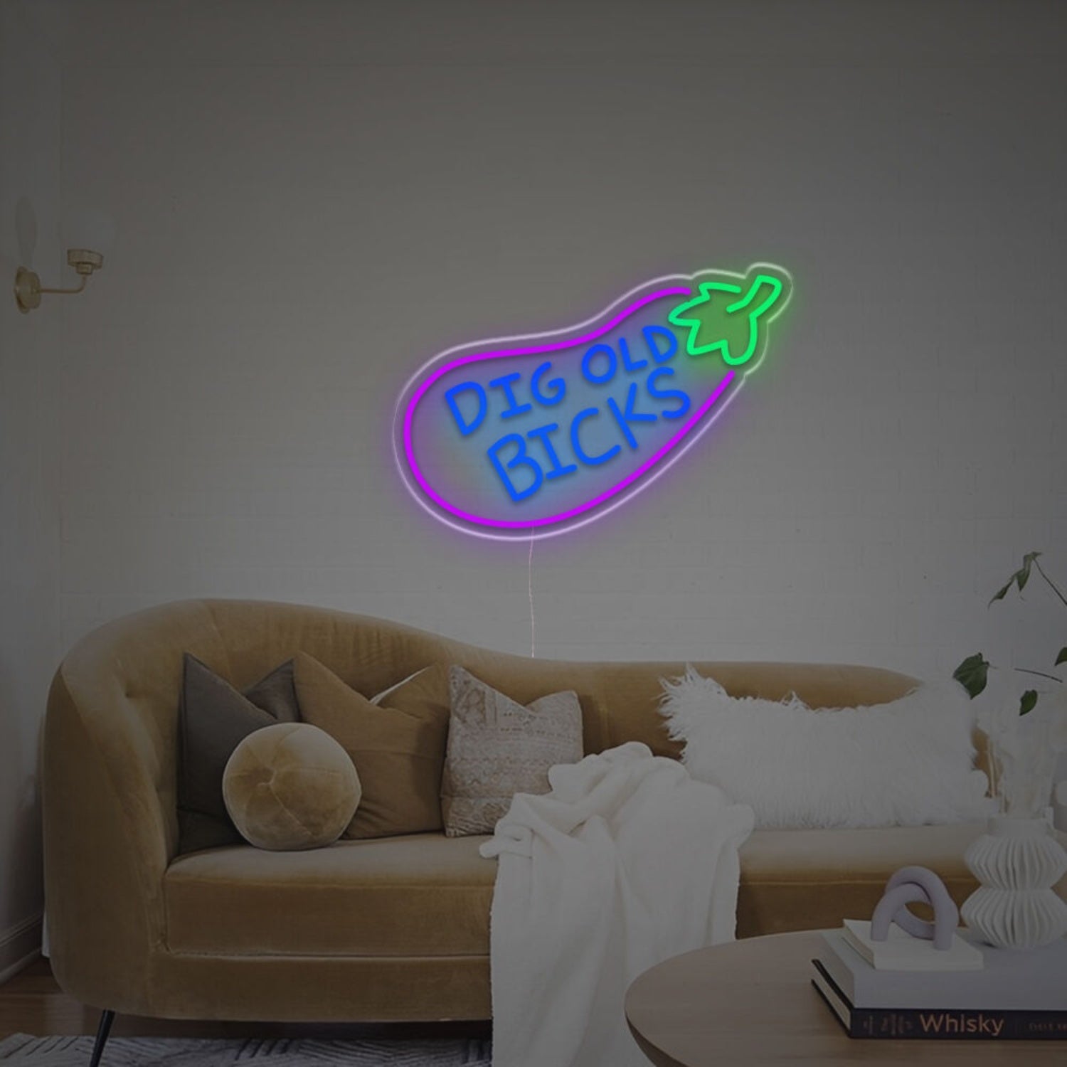Dig Old Bicks Eggplant Led Neon Sign - Shineneon