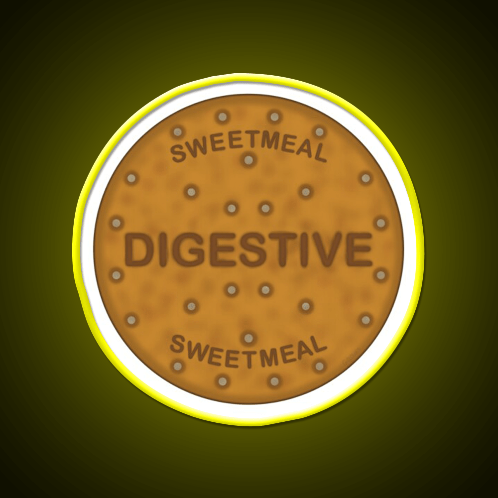 Digestive Biscuit Snack Food Led Neon Sign For Snack Room Rgb Color - Shineneon