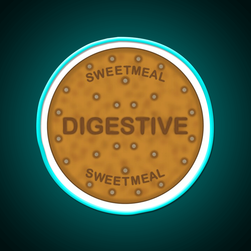 Digestive Biscuit Snack Food Led Neon Sign For Snack Room Rgb Color - Shineneon