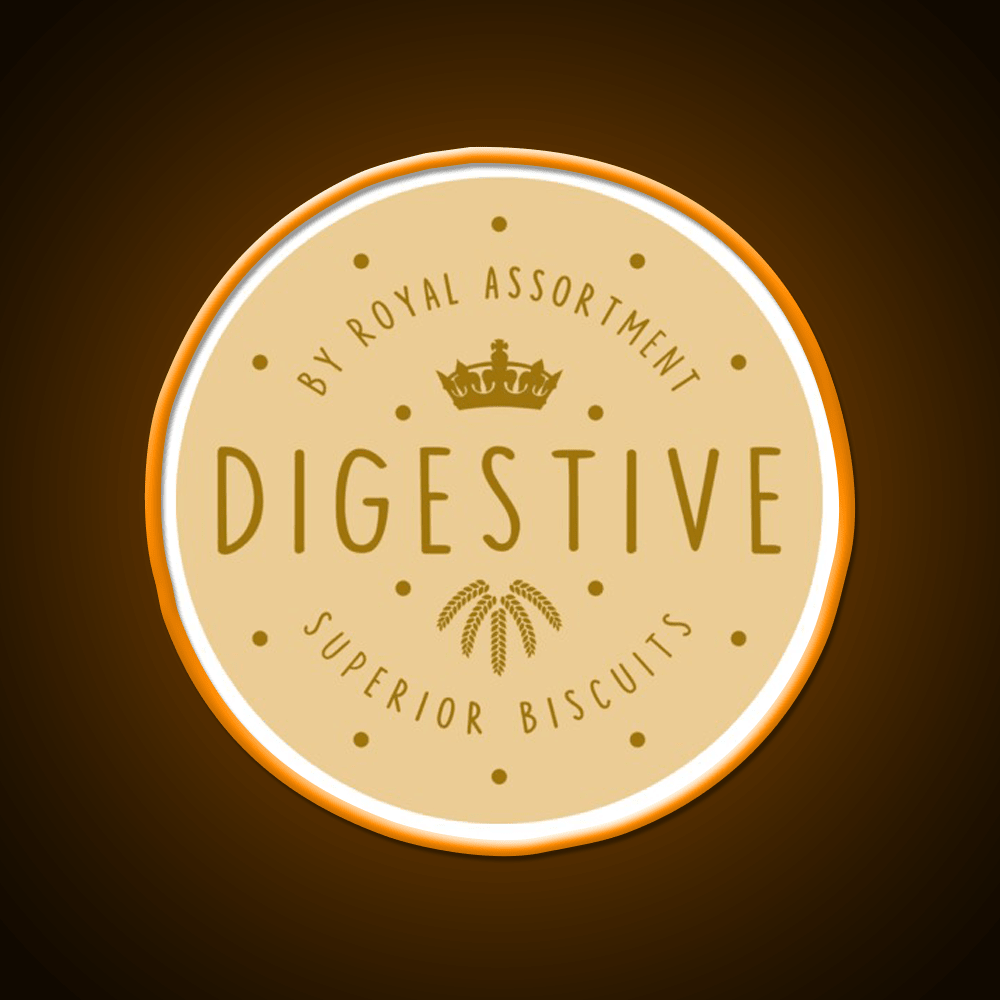 Digestive Biscuit Snack Food Led Neon Sign For Vending Area Rgb Color - Shineneon