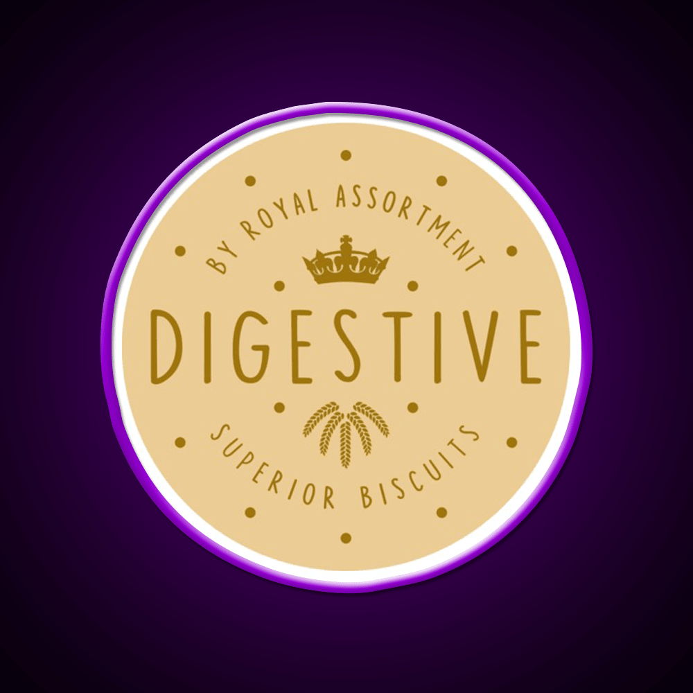 Digestive Biscuit Snack Food Led Neon Sign For Vending Area Rgb Color - Shineneon