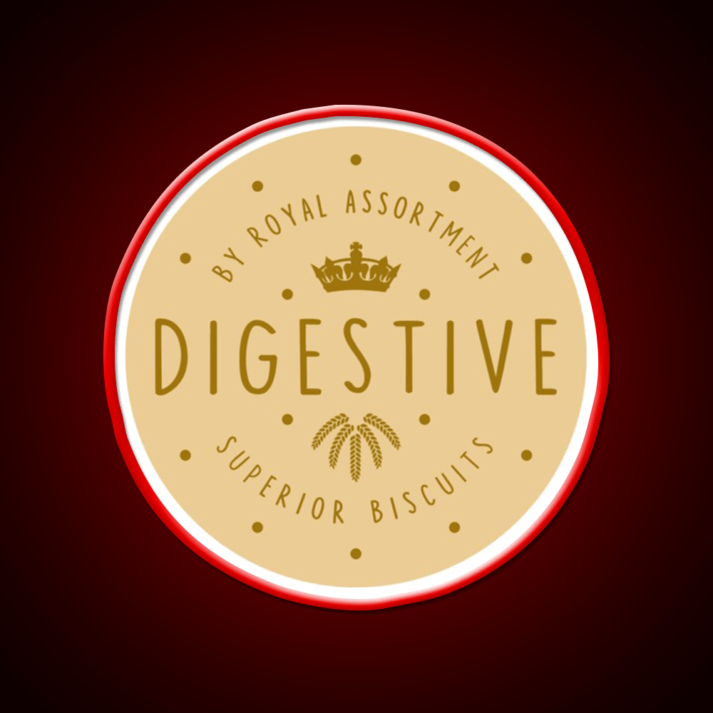 Digestive Biscuit Snack Food Led Neon Sign For Vending Area Rgb Color - Shineneon