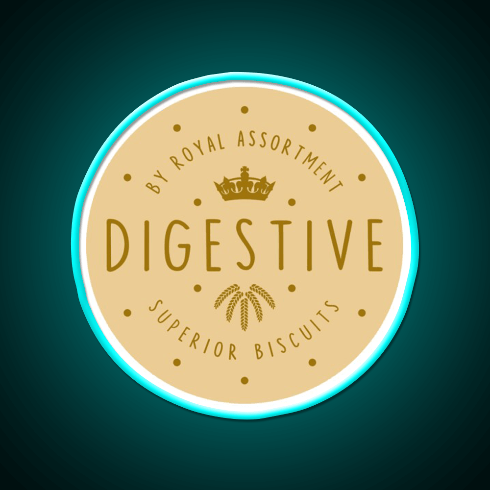 Digestive Biscuit Snack Food Led Neon Sign For Vending Area Rgb Color - Shineneon