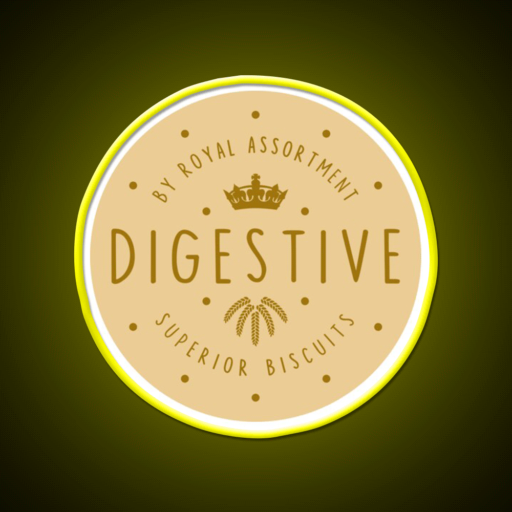 Digestive Biscuit Snack Food Led Neon Sign For Vending Area Rgb Color - Custom LED neon sign front view