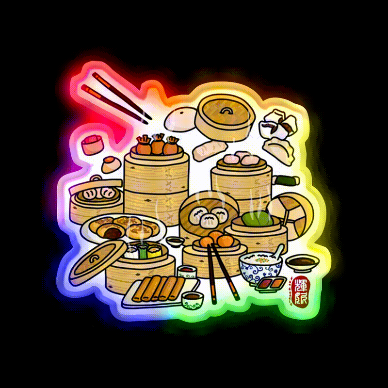 Dim Sum Color Led Neon Sign Chinese Food Rgb Color