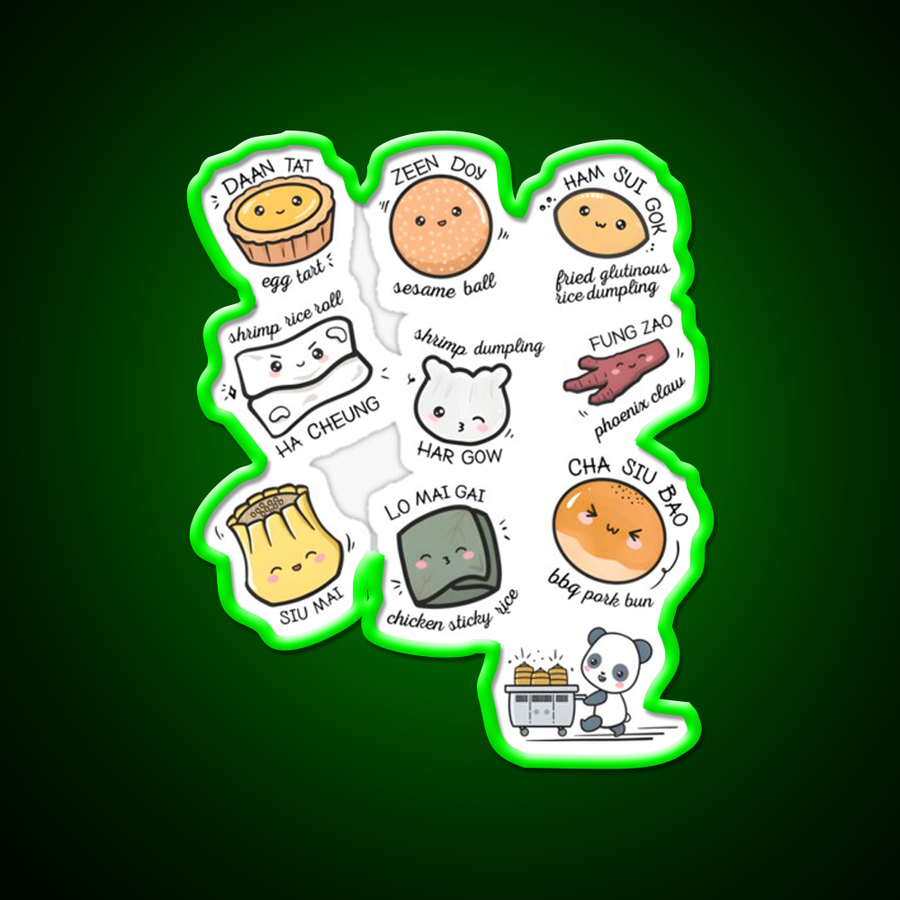 Dim Sum Kawaii Food Led Neon Sign Chinese Food Rgb Color