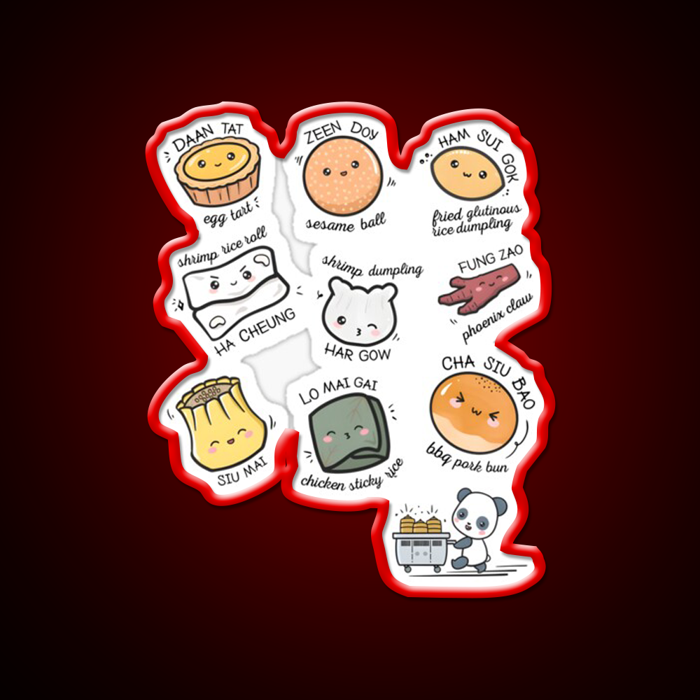 Dim Sum Kawaii Food Led Neon Sign Chinese Food Rgb Color