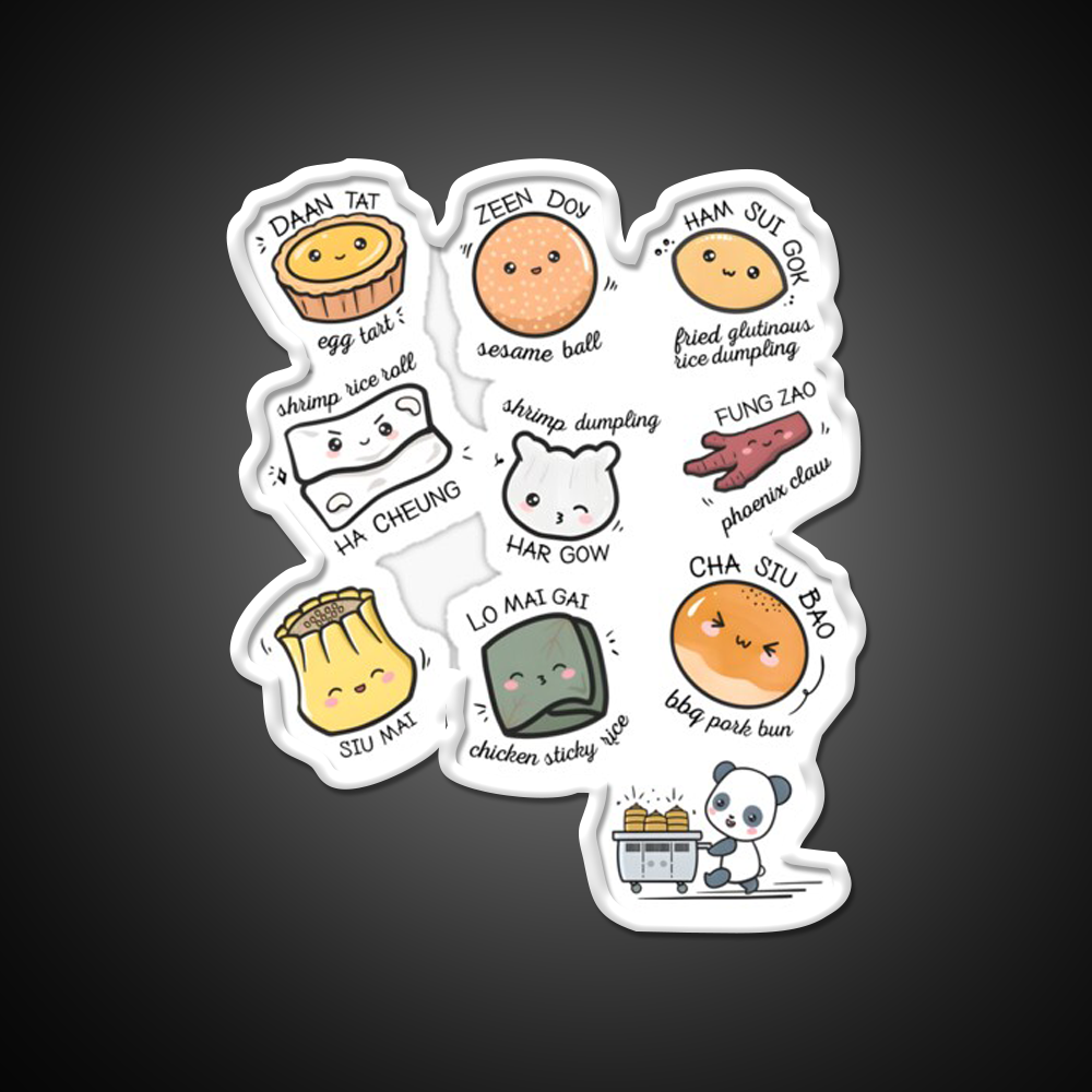 Dim Sum Kawaii Food Led Neon Sign Chinese Food Rgb Color