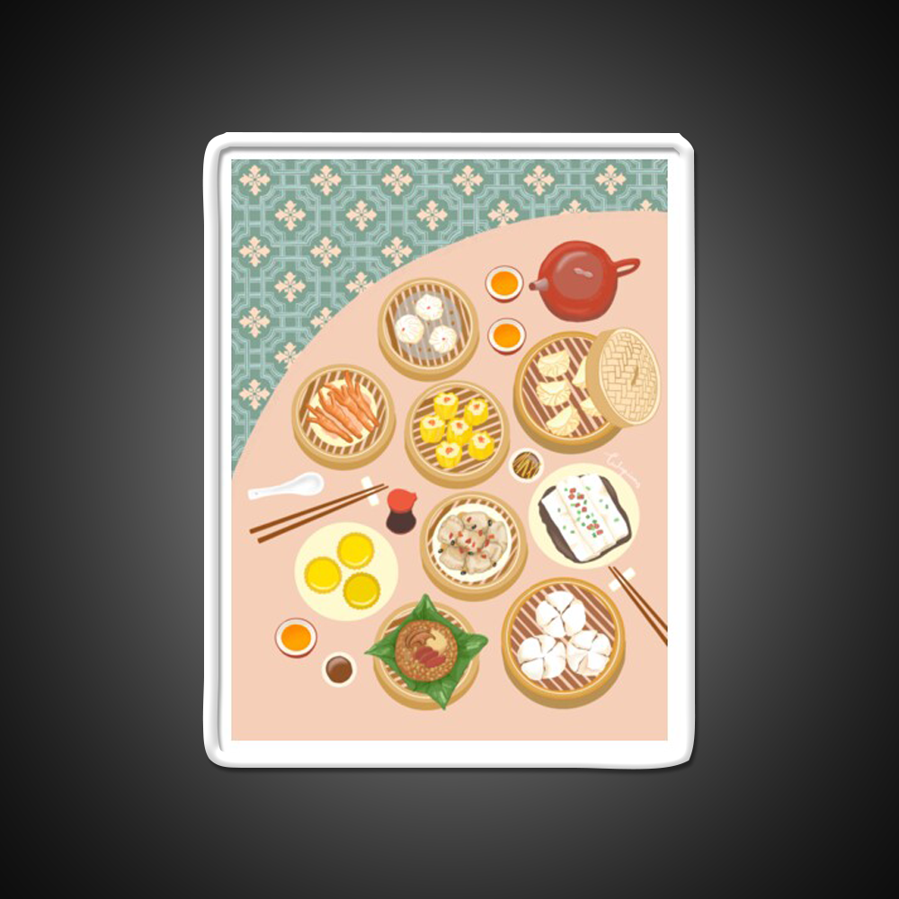 Dim Sum Led Neon Sign Chinese Food Wall Decor Rgb Color