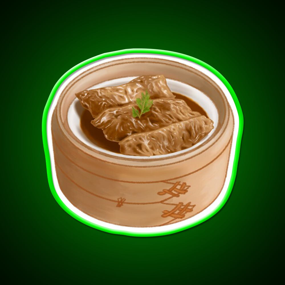 Dim Sum Tofu Skin Led Neon Sign Chinese Food Rgb Color
