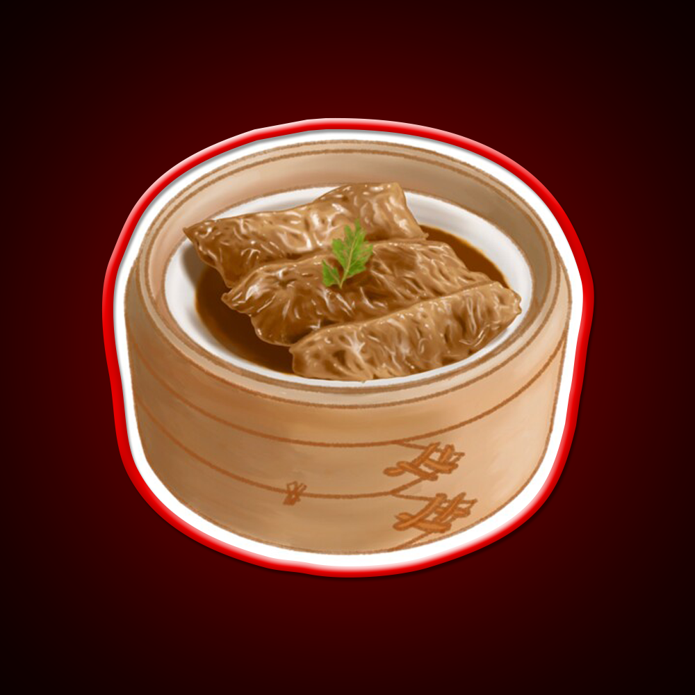 Dim Sum Tofu Skin Led Neon Sign Chinese Food Rgb Color