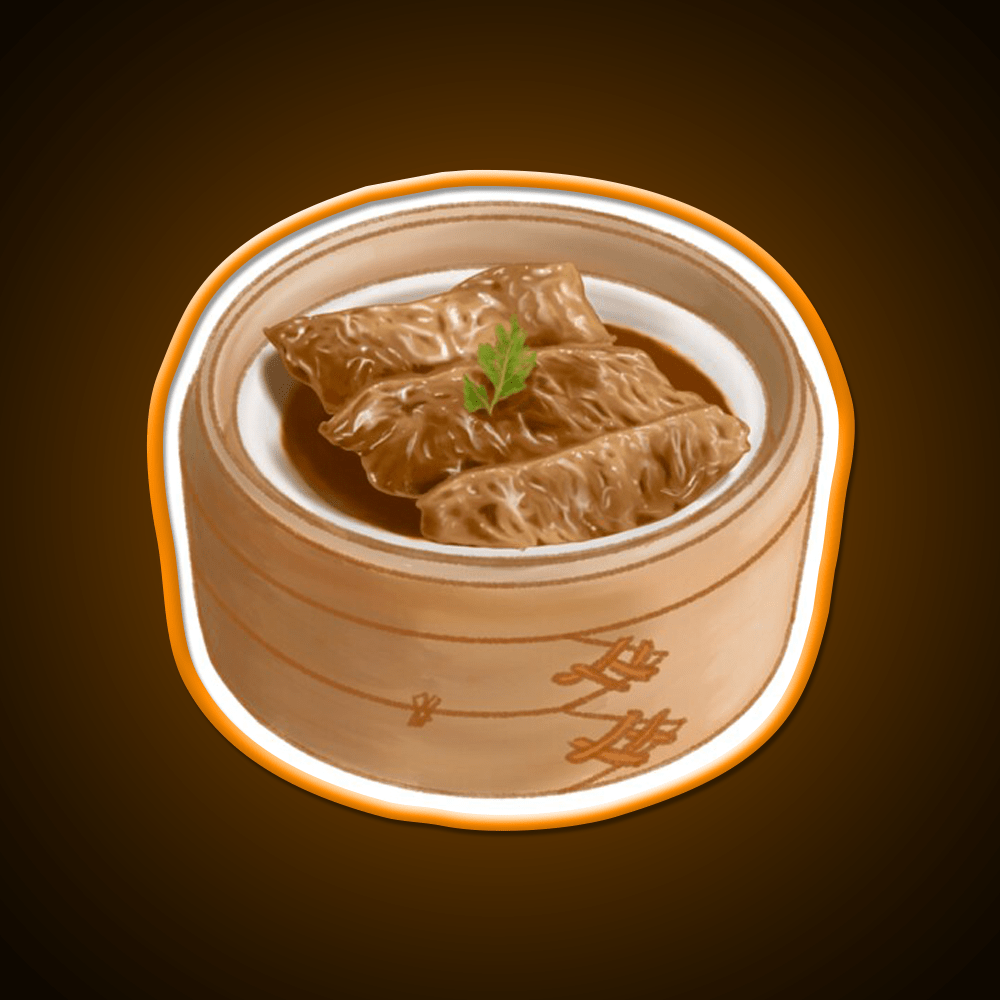 Dim Sum Tofu Skin Led Neon Sign Chinese Food Rgb Color - Shineneon