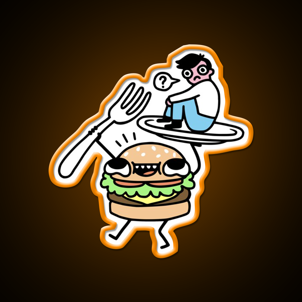 Dinner Is Served Fast Food Led Neon Sign For Burger Place Rgb Color