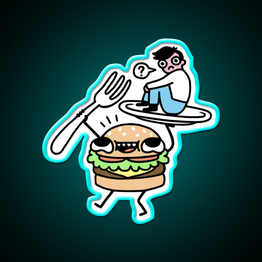 Dinner Is Served Fast Food Led Neon Sign For Burger Place Rgb Color - Shineneon