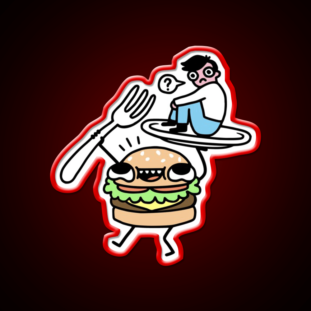 Dinner Is Served Fast Food Led Neon Sign For Burger Place Rgb Color - Shineneon