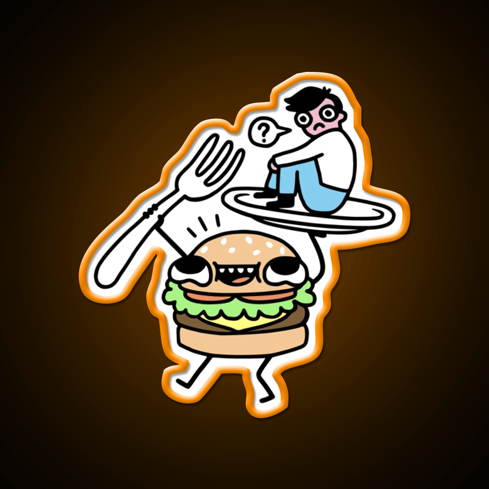 Dinner Is Served Fast Food Led Neon Sign For Burger Place Rgb Color - Shineneon