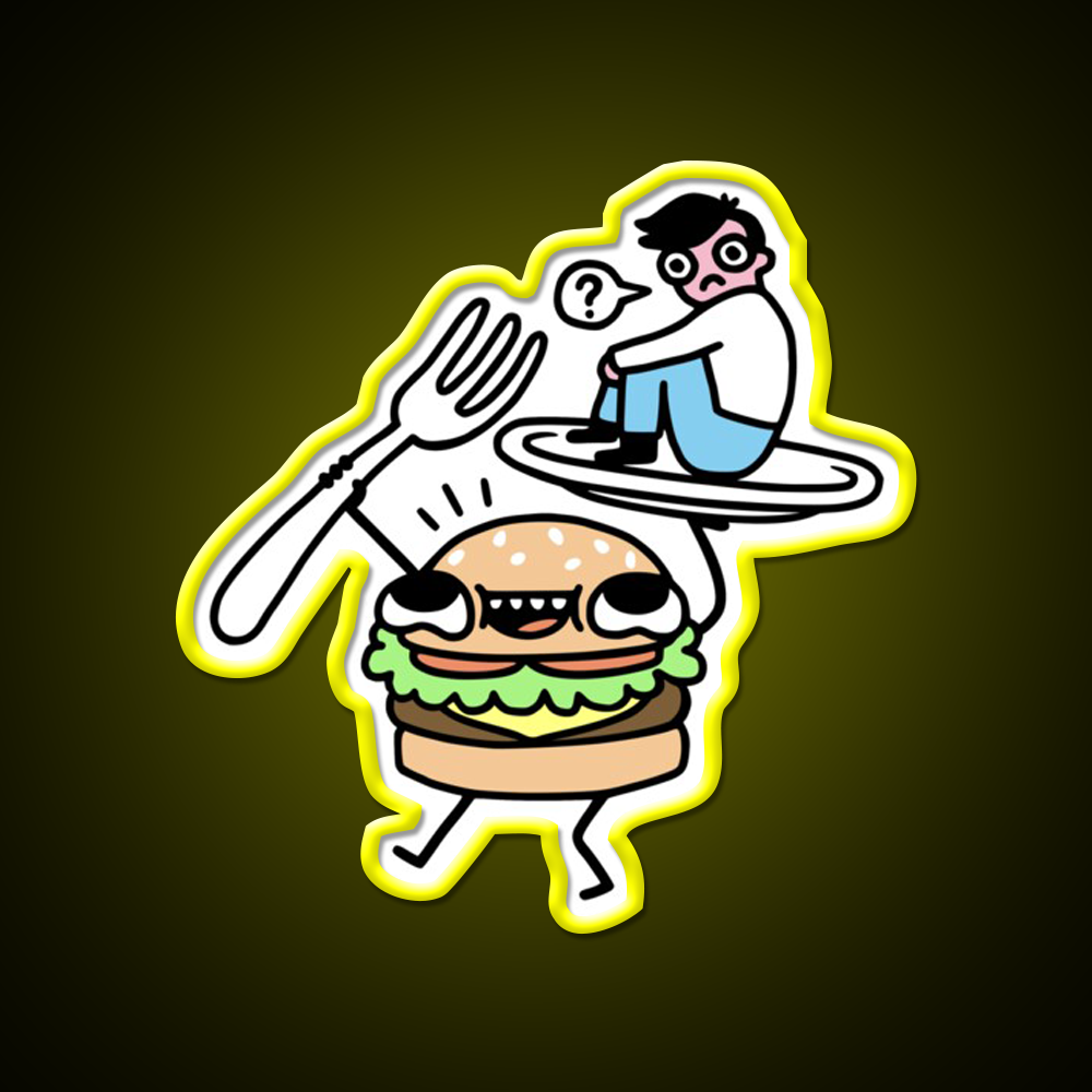 Dinner Is Served Fast Food Led Neon Sign For Burger Place Rgb Color