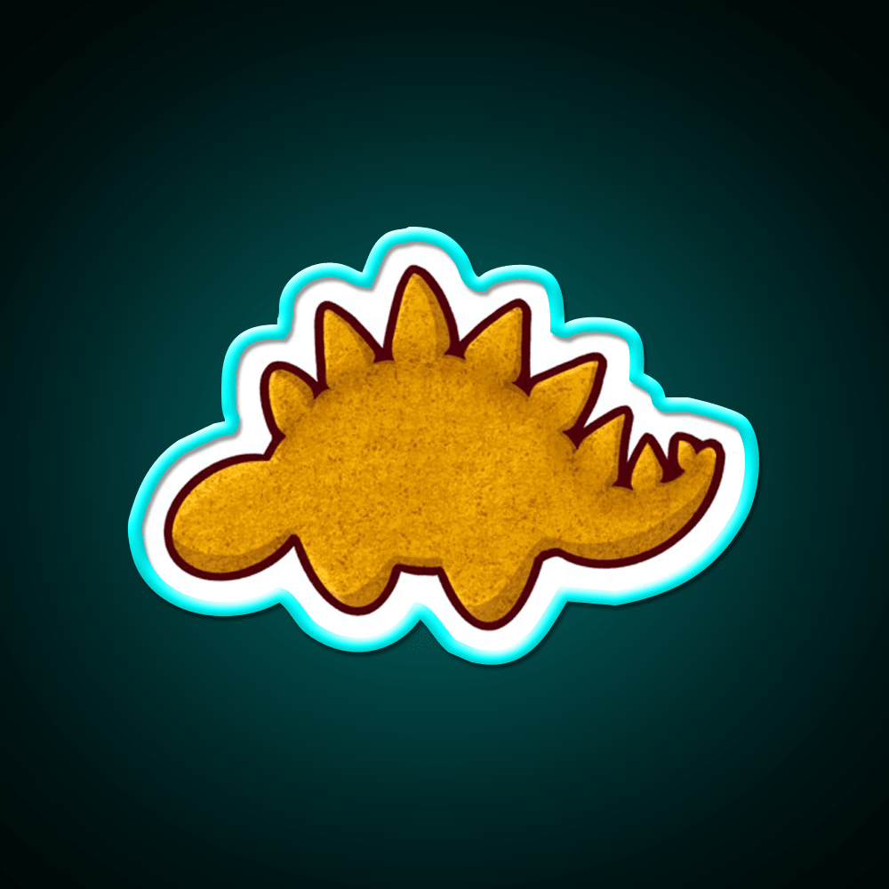 Dino Nugget Steg Snack Food Led Neon Sign Rgb Color - Shineneon