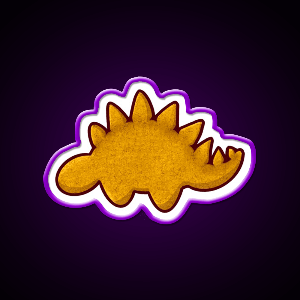 Dino Nugget Steg Snack Food Led Neon Sign Rgb Color - Shineneon