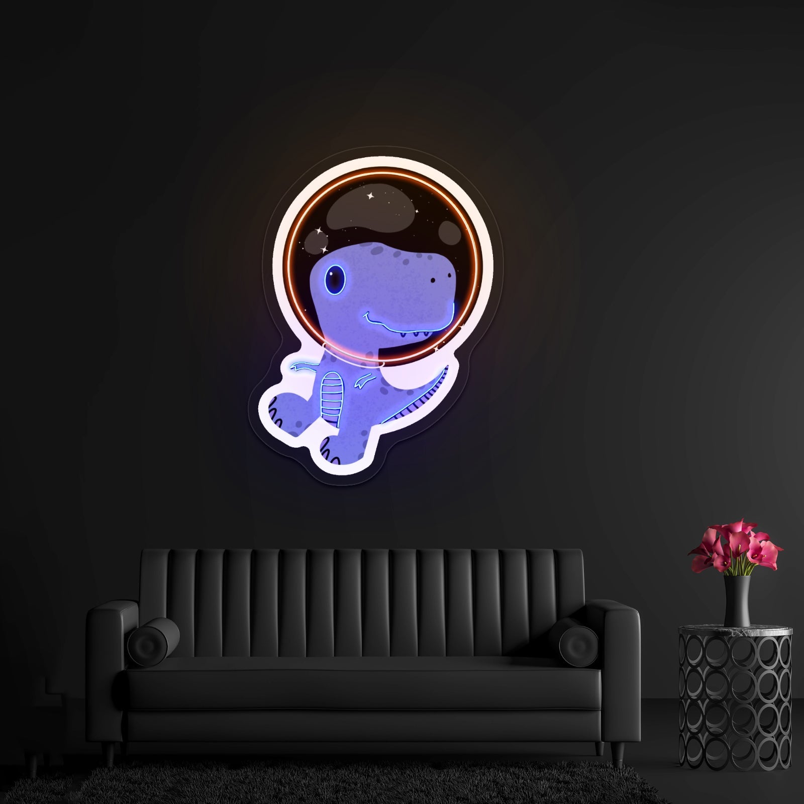 Dinosaur Astronaut Neon Signs Cute Led Signs For Kids - Shineneon