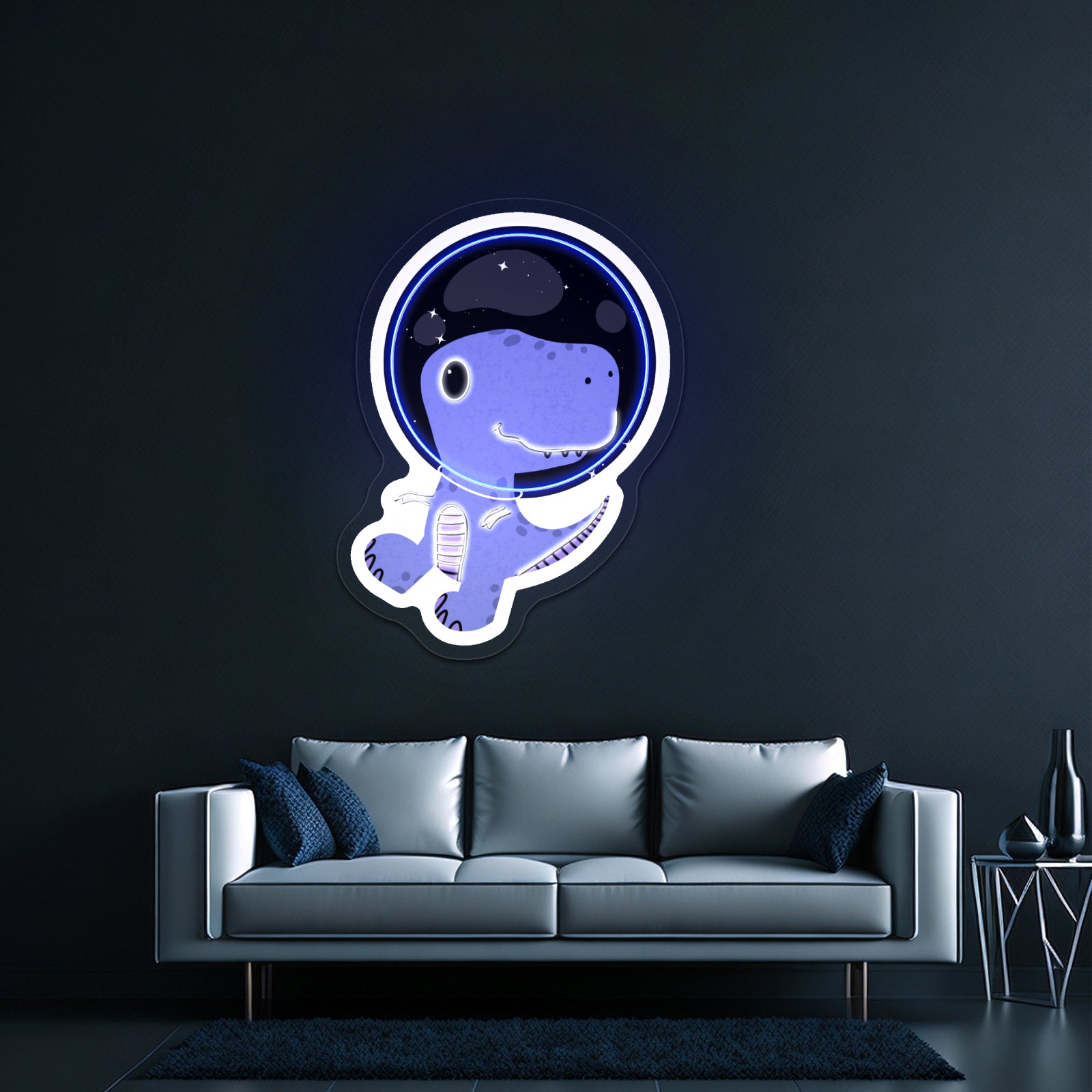 Dinosaur Astronaut Neon Signs Cute Led Signs For Kids